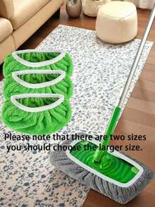 1/10 miếng lau nhà siêu thấm hút, có thể tái sử dụng, chất liệu polyester, thích hợp cho việc lau sàn khô và ướt, dễ dàng thay thế, phù hợp cho việc dọn dẹp nhà cửa, lau khô và ướt | Miếng lau có thể nối liền | Khăn lau, miếng lau sàn (Lưu ý: Có hai kích cỡ; bạn nên chọn kích cỡ lớn hơn.) - Nhiều màu - Xem 3