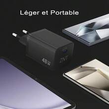 Bộ sạc Type-C 48W, hỗ trợ sạc nhanh, đầu cắm GaN nhỏ gọn, tương thích với iPhone 17/16/15 Plus/Pro Max, dòng Air, Galaxy S25 Ultra/S24, bộ chuyển đổi sạc nhanh nhỏ gọn, công suất đầu ra cao. - Phích cắm loại C của EU (220-240V) - Xem 8