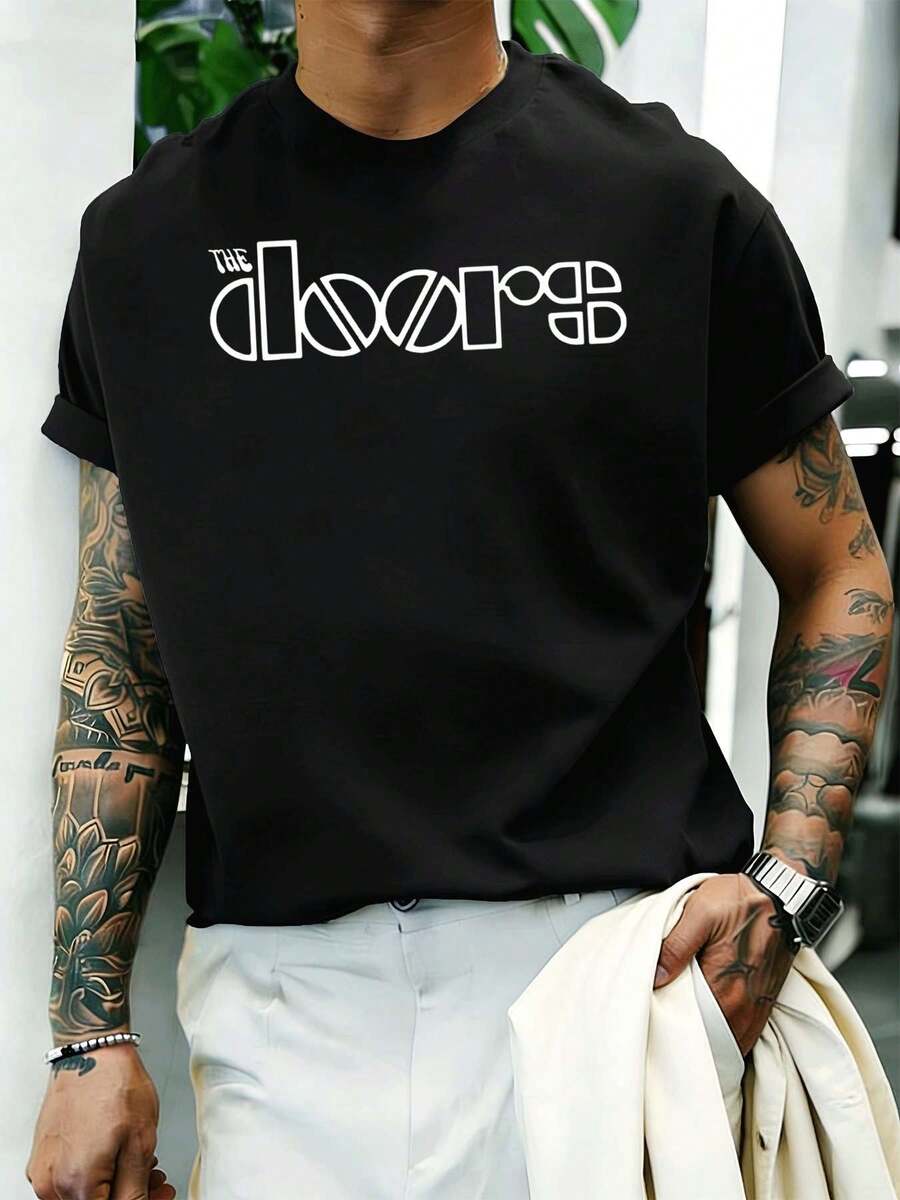 Camisetas masculinas plus size - Preto - Ver 1