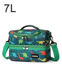 1pc Dinosaur Themed Insulated Lunch Bag, Unisex, Cute Insulated Lunch Box Set With Handle And Detachable Shoulder Strap, Reusable, Insulated Lunch Bag Set With Detachable Shoulder Strap Cooler Bag Waterproof Large Capacity Picnic Outdoor Picnic Bag Lunch Bag For Women School Supplies Camping Essentials - Multicolor - View 32