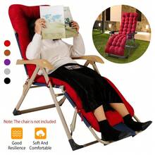 67x22in Chaise Lounger Chair Cushion Tufted Soft Rocking Seat Deck Pad Outdoor - As Pic - View 3