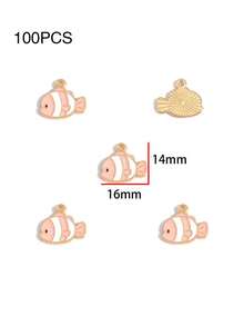 10件/20件/50件/100件 随机混色小丑鱼海洋手链项链耳环锌合金吊坠饰品DIY配件 - 小丑魚 - 查看 18