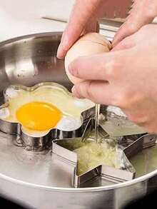 Thick Stainless Steel Heart-Shaped Egg Mold, Creative Egg Ring Mold For Frying & Boiling Eggs - Multicolor - View 4