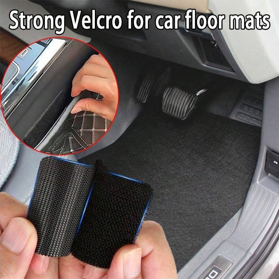 20 Sets/40pcs Adhesive Magic Tape, Double-Sided Invisible Non-Slip Car Floor Mat Fixator