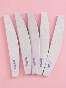 10-Pack Professional Half-Moon Nail File, 180/240 Grit, Nail Supplies, Nail Tools, Nail Art Tools, Nails, Nail Tools (For Patch Nails) - Grey - View 3