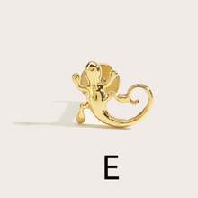 1 pièce Boucles d'oreilles à clous délicates et à la mode avec motif animal, convient pour le port quotidien des femmes - Multicolore - Voir 10