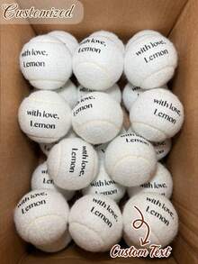Personalized Dog Toy Ball, Customized Wedding Favors, Customized Tennis Ball With Heart Message, Tennis Player Gift, Dog Toy/Puppy Toy/Cat Toy/Tennis Toy - Multicolor - View 3