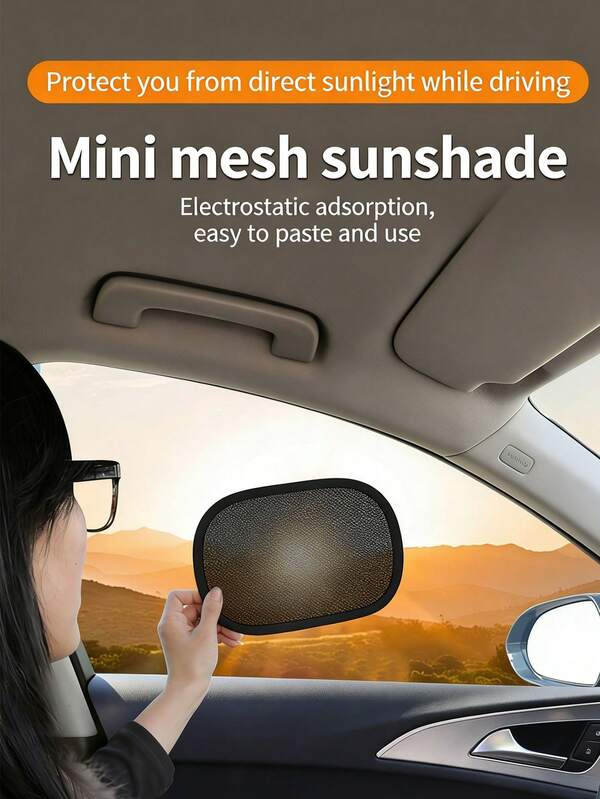 2pcs Mini Car Sun Visor - Summer Side Window Sun Shade | Heat Insulation & Cooling | Driver Sunshade | Anti-Glare (Day & Night) | Universal Fit All Cars | Essential Car Cooling Accessory | Car Sun Visor | Travel Essential