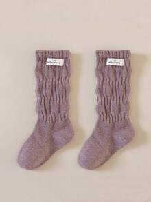 1双儿童中筒袜，男女童春秋季及膝袜 - 彩色 - 查看 10