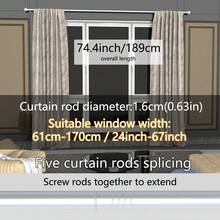 Decorative Rod Head - Silver 74.4 Inches/189 cm - View 2