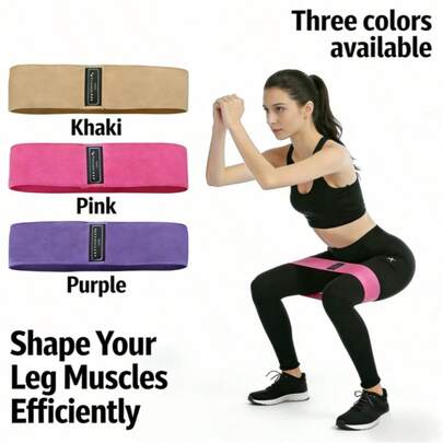 1 chiếc, Dây kháng lực Yoga Pilates, Dây tập hông chống trượt cho nam và nữ, Dây tập bằng vải co giãn để tập cơ mông, nâng hông, squat, tập luyện sức mạnh, tập thể dục tại nhà