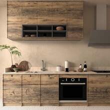 1卷复古木纹自粘墙纸，乙烯基材质，易于安装，适用于厨房、卧室、宿舍、儿童房、电视背景墙、咖啡桌、橱柜内衬等，可移除DIY墙纸，尺寸为17.7英寸 x 39.3英寸/118.1英寸/196.8英寸 - 銹棕色 - 查看 8