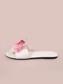 Sandal đế bằng một quai kiểu Pháp trang trí hoa, thích hợp cho hẹn hò, mua sắm, tụ họp, tiệc tùng, đi làm, công sở, mùa hè. - Màu Hồng Tươi - Xem 3