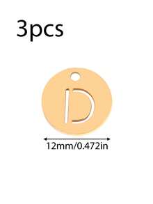 Bộ 3 mặt dây chuyền bằng thép không gỉ rỗng hình 26 chữ cái tiếng Anh, tự làm phụ kiện trang sức thời trang cho nữ. - mặt dây chuyền - Xem 41