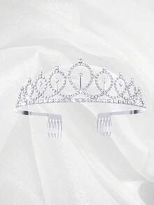 Vương miện Baroque thanh lịch, phụ kiện đội đầu cho nữ hoàng sinh nhật, phụ kiện tóc dự tiệc và dạ hội. - Nhiều màu - Xem 3