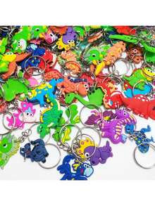 20/25/30/35/40/45/50/55/60 pièces Assortiment aléatoire de porte-clés de dinosaures de dessin animé, porte-clés de dinosaures mignons convenant aux prix de la classe, aux récompenses des élèves, à la rentrée scolaire, aux accessoires d'Halloween multicolores et multistyles, aux idées de cadeaux pour la fête des enseignants, Noël, cadeaux pour sacs, voitures, amis, sœur, mère, père, remise de diplômes et enseignants - Multicolore - Voir 4