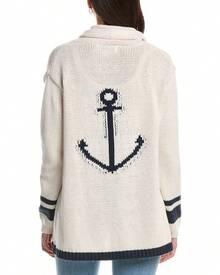 Vintage Havana Anchor Cardigan - Brown - View 3