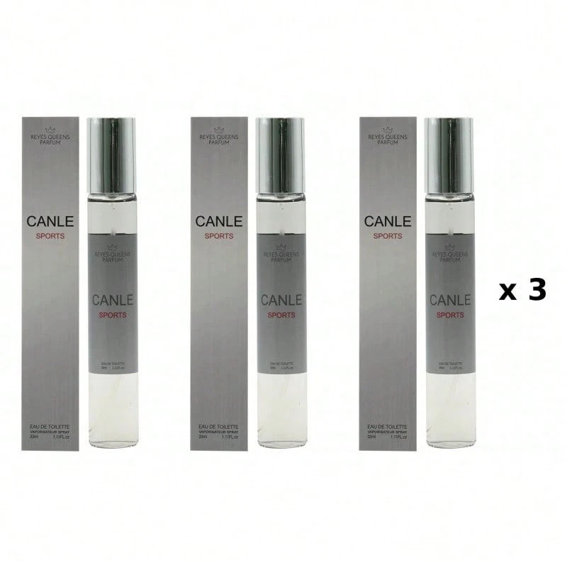 Mini perfume para hombre REYES QUEENS, Canle Sports 33 ml Pack 3 Unidades Familia Olfativa: Cítrica, Tamaño: 33 ml, Formato: 1 Unidad, Concentración: Agua de colonia, Género: Masculino - Afrutado y cítrico - Ver 1