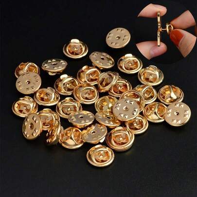 30pcs Zinc Alloy Butterfly Buckle Accessories, Brooch Badge Backing, Clothing Bag Decor Buttons, Jewelry DIY Components