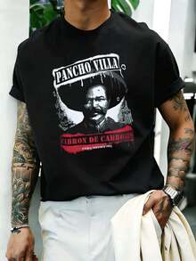 Men Plus Size T-Shirts - Black - View 1