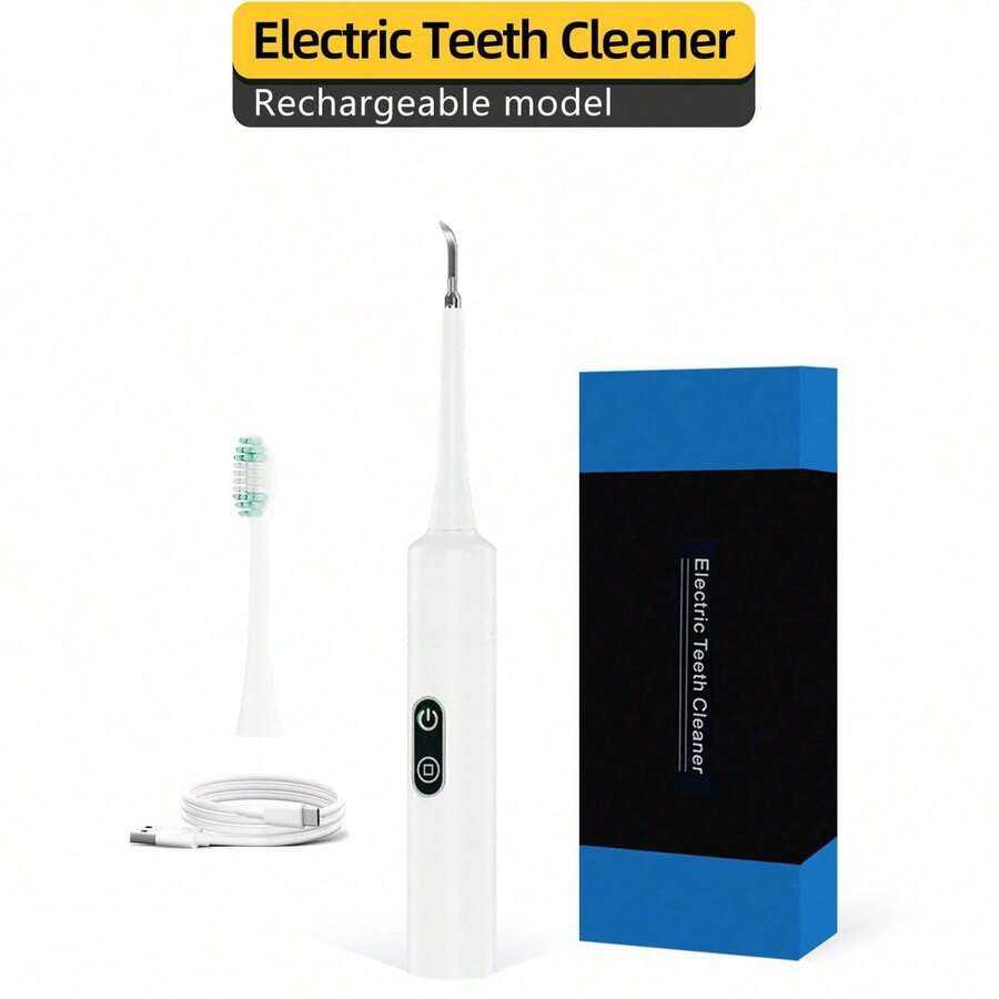 Ultrasonic Dental Cleaner, Electric Toothbrush For Home Use, 5 Intelligent Modes, Type-C Charging, Removes Tartar And Plaque, Whitens Teeth, Oral Care - White - View 1