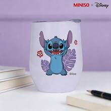 MINISO X Disney Lilo & Stitch Cute Tropical Insulated Stainless Steel Eggshell Tumbler With Lid,Double-Walled Vacuum Cup For Coffee,Wine,Drinks - Nhiều màu - Xem 1