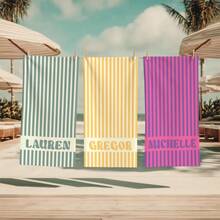 1pc 29″X58″ 31″X71″ Personalized Groovy Striped Beach Towel: Custom Bachelorette Party Gift - Kiểu-1 - Xem 2