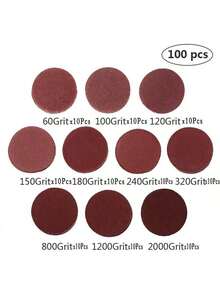 Bộ 50-100 đĩa mài 2 inch/50mm, độ nhám 60-2000, thích hợp cho phụ kiện dụng cụ xoay. - Nhiều màu - Xem 3