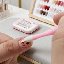 5/10pcs Set Embossed Silicone Massage Stick & Nail Care Dual-Use Mini Curved Nail Clippers, Portable Nail Rhinestone & Pearl Tweezers - Multicolor - View 2