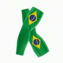 Set de diadema y mangas para el brazo de aficionado al fútbol del equipo nacional, mangas transpirables y protectoras contra el sol, 2 piezas - Multicolor - Ver 8