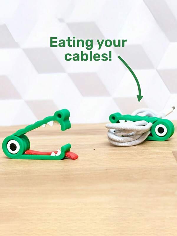 Dụng cụ sắp xếp cáp hình cá sấu dễ thương, cuộn cáp dữ liệu, dụng cụ quản lý dây cáp mini hình cá sấu cho tai nghe, cáp sạc USB, giá đỡ cáp di động để mang theo khi đi du lịch và sử dụng trên bàn làm việc, phụ kiện công nghệ thú vị dành cho học sinh và nhân viên văn phòng, dễ dàng cất giữ và mang theo trong túi, dụng cụ du lịch thiết yếu, kẹp buộc cáp.