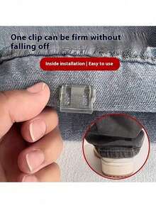 2/4/5/6/10/12/15/20/25/30/35/50个装裤腿缩短隐形固定夹，防拖裤脚，免缝隐藏式扣环腿部闭合装置，防拖地裤脚扣 - 彩色 - 查看 6