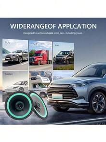 YAIUZGOO 1个6/5/4英寸两分频全频汽车音响扬声器，超薄低音炮升级扬声器 - B - 查看 2