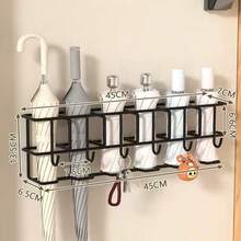 Umbrella Stand Holder, Simple Wall-Mounted Umbrella Storage Rack, Home Entrance Umbrella Organizer With Hooks - A - View 8