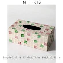 INS Style Light Luxury Natural Shell Decorative Tissue Box, Suitable For Living Room And Dining Room, Creative Desktop Storage - Multicolor - View 11