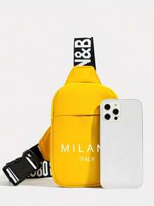 And Personalized New Men's Milan Printed Chest Waist Bag, Convenient For Carrying, Shoulder Mobile Phone Bag, Casual And Versatile Commuting Crossbody Bag - Multicolor - View 2