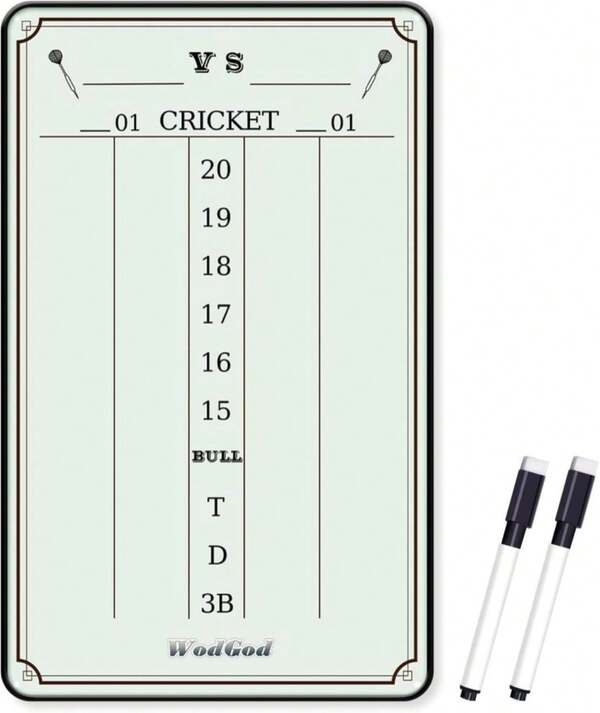 Dart Scoreboard,Dry Erase Scoreboard,With 2 Eraser And A Dry-Erase Markers,9 * 15 Inches,Dart Board Accessories,Dart Games,Indoor Games