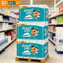 Mother's Day  Angel Soft Toilet Paper, Pack-6Mega Rolls = 24Regular Rolls, Soft And Strong Toilet Tissue - Toilet Paper, Tissue Paper, Roll, Paper Towels, Papel Toalla Para Cocina, Fuerza Regida, Cleaning Supplies, Buy One Get One Free, 2-Ply Durable Ti - 巨型捲 - 查看 3