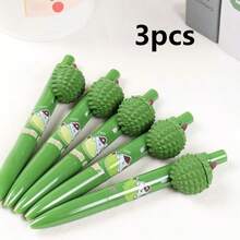 Bộ 3/5 bút bi hình sầu riêng, bút bi rút dễ thương với hình sầu riêng và mèo con, bút bi mềm mại dành cho học sinh và nữ sinh. - Nhiều màu - Xem 11