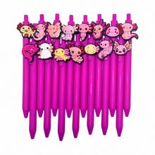 Bộ 1/5/10/15 bút bi in hình kỳ giông Axolotl màu hồng và tím, thích hợp làm quà tặng sinh nhật cho bé gái, đồ dùng văn phòng và trường học. - kỳ nhông khổng lồ - Xem 3