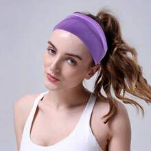 7/8pcs Macaron & Muted Color Elastic Sports Headbands, Solid Color Sweat-Absorbent Yoga Fitness Headwraps, Fashionable Casual Unisex Hairbands,Summer,Holiday,Travel - Multicolor - View 2