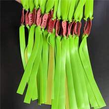 Easytoday 5/10条/包 绿色橡皮筋，厚度1毫米/0.04英寸，随机包装颜色和图案，加厚弹弓扁平橡皮筋，适用于户外射击比赛，可折叠配件 - 綠色 - 查看 10