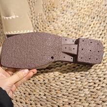 Sandal nữ kiểu retro với quai răng cưa, mũi vuông, gót chunky, kiểu dép xỏ ngón, đa năng cho việc đi lại hàng ngày. - Màu be - Xem 7