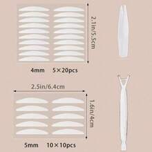 40pcs Breathable Invisible Double Eyelid Tapes, Double-Sided Eyeshadow Makeup Tapes, Transparent, Gift, Travel Essential - Multicolor - View 7