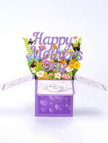 A 3d Pop-Up Greeting Card For Mother's Day,Mother's Day Creative Blessing 3d Card, Perfect As A Gift For Mom,,Spring Garden Party, Mother's Day, Independence Day, Interior Decoration ,Advanced Goddess Festival Card,Mother's Day Gift - Multicolor - View 12