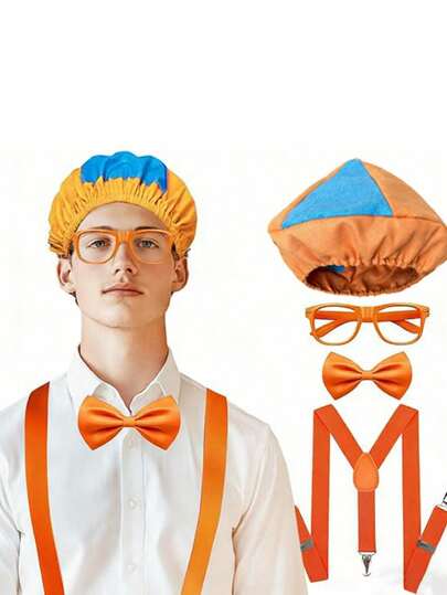 Mũ hóa trang màu xanh dương cam có thể điều chỉnh, thích hợp cho Halloween, nhập vai và các bữa tiệc theo chủ đề. Thiết kế trung tính, mềm mại và nhẹ, hoàn hảo cho Halloween, các sự kiện nhập vai, tiệc theo chủ đề, chụp ảnh và sử dụng hàng ngày. Chiếc nơ này và các phụ kiện hóa trang màu sắc tươi sáng khác sẽ giải quyết vấn đề sắp xếp phụ kiện của bạn, trở thành phụ kiện không thể thiếu cho các dịp trang trọng và trang phục hàng ngày.