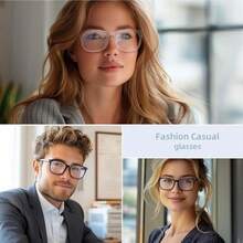 2 Pairs Of  Glasses That Block 99% Of Radiation From Computer And Gaming Screens| Anti-Fatigue Protective Glasses With UV Protection| Anti-Glare Office Live Streaming Glasses - 2 Black - View 7