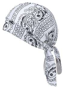 1pc Elastic Pirate Hat (Pattern May Vary Due To Cutting), Unisex Cycling Sports Headband Bandana Cap - Multicolor - View 3
