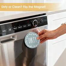 Dishwasher Magnet Clean Dirty Sign, Double-Sided Clean/Dirty For Stainless Steel Dishwashers, Magnetic Home And Kitchen Gadgets - H - View 6
