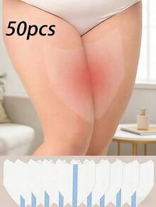 40/20pcs Disposable Non-Woven Thigh Chafing Pads, Suitable For Plus Size, Anti-Chafing Thigh Protectors, Soft Breathable Friction-Free Strips, Sweat-Proof Invisible, Suitable For Men And Women, Ultra-Thin Thigh Protector Stickers, Suitable For Outdoor, Travel, Running, Hiking, Fitness And Daily Wear, Lightweight And Comfortable Thigh Chafing Guards, Skin-Friendly And Easy To Apply, Suitable For Skirts, Shorts And Dresses - One Size - View 3
